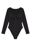 The Long Sleeve Zipper Bodysuit